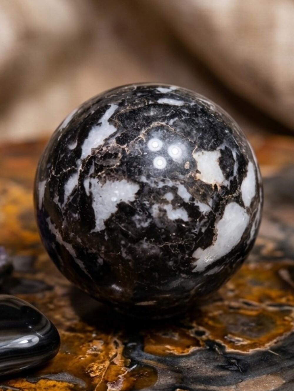 Zebra Jasper Crystal Sphere